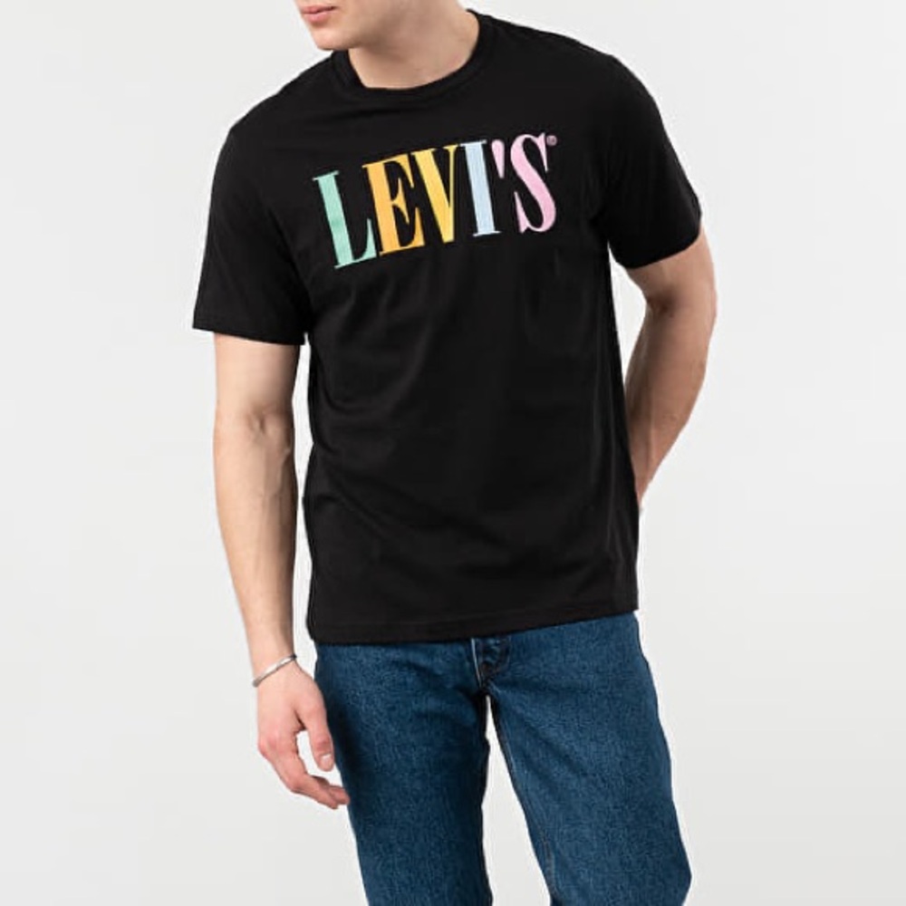 Levi's Multicolor Logo Black T-Shirt